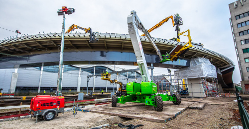 Bamboe panalen busbrug in Zwolle